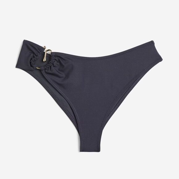 NWT H&M BRAZILIAN BIKINI BOTTOMS DARK GRAY Size 6‎ - Picture 2 of 10
